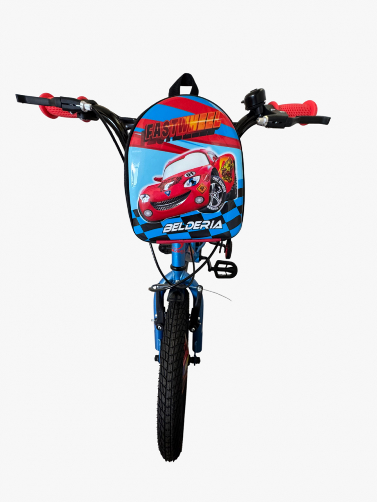 Bicicleta copii Belderia Fastwheel, culoare albastru, roata 14", cadru din otel [3]