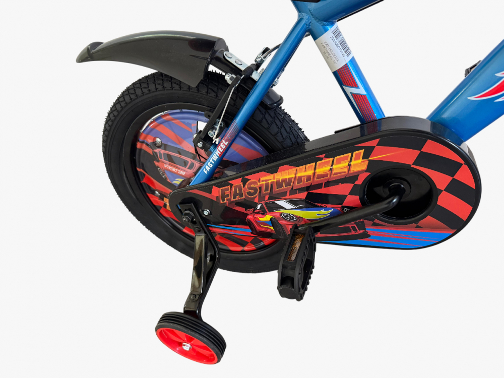 Bicicleta copii Belderia Fastwheel, culoare albastru, roata 14", cadru din otel [6]