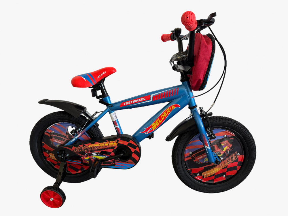 Bicicleta copii Belderia Fastwheel, culoare albastru, roata 14  , cadru din otel