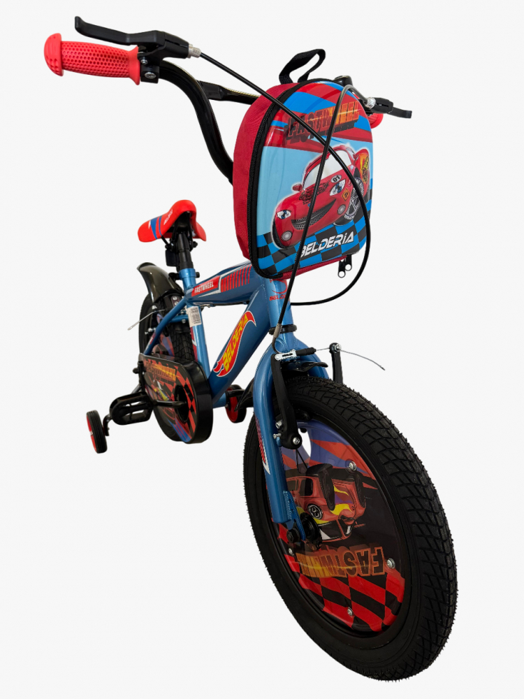 Bicicleta copii Belderia Fastwheel, culoare albastru, roata 16", cadru din otel [2]