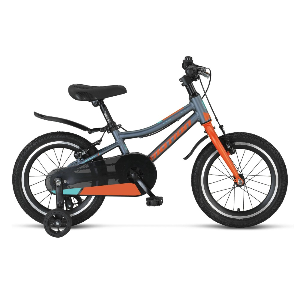 Bicicleta copii Motion, culoare gri/portocaliu, roata 16", cadru din otel [2]