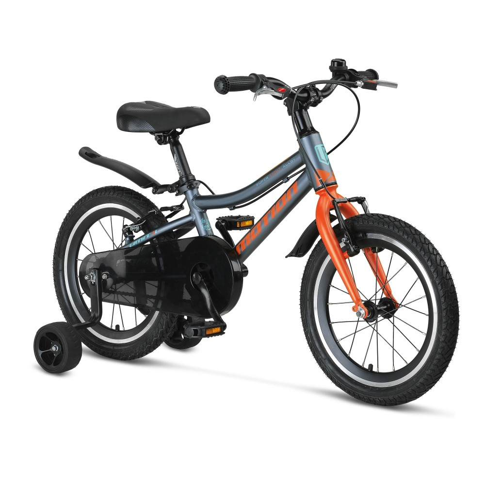 Bicicleta copii Motion, culoare gri/portocaliu, roata 16", cadru din otel [1]