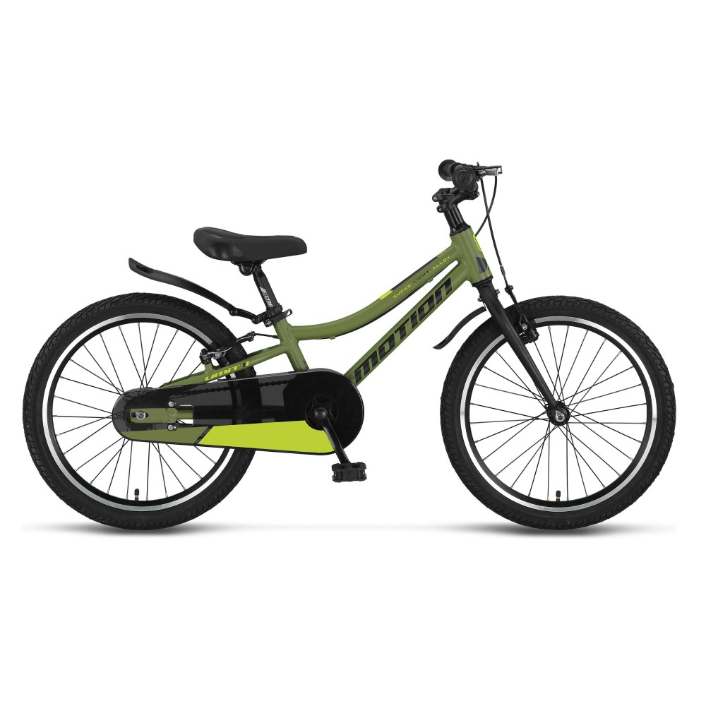 Bicicleta copii Motion, culoare kaki/lime, roata 20", cadru din otel [2]