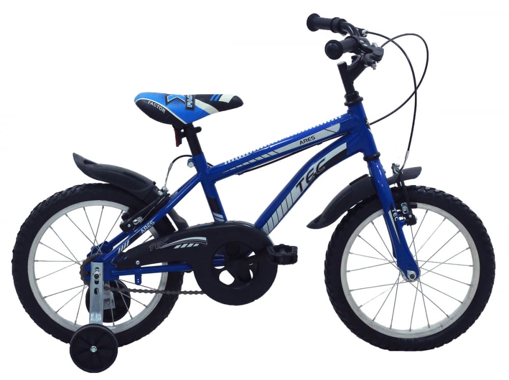 Bicicleta copii TEC Ares, culoare albastru, roata 16  , din otel