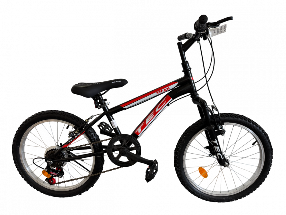 Bicicleta copii Tec Titan suspensie fata, roata 20  , culoare negru rosu