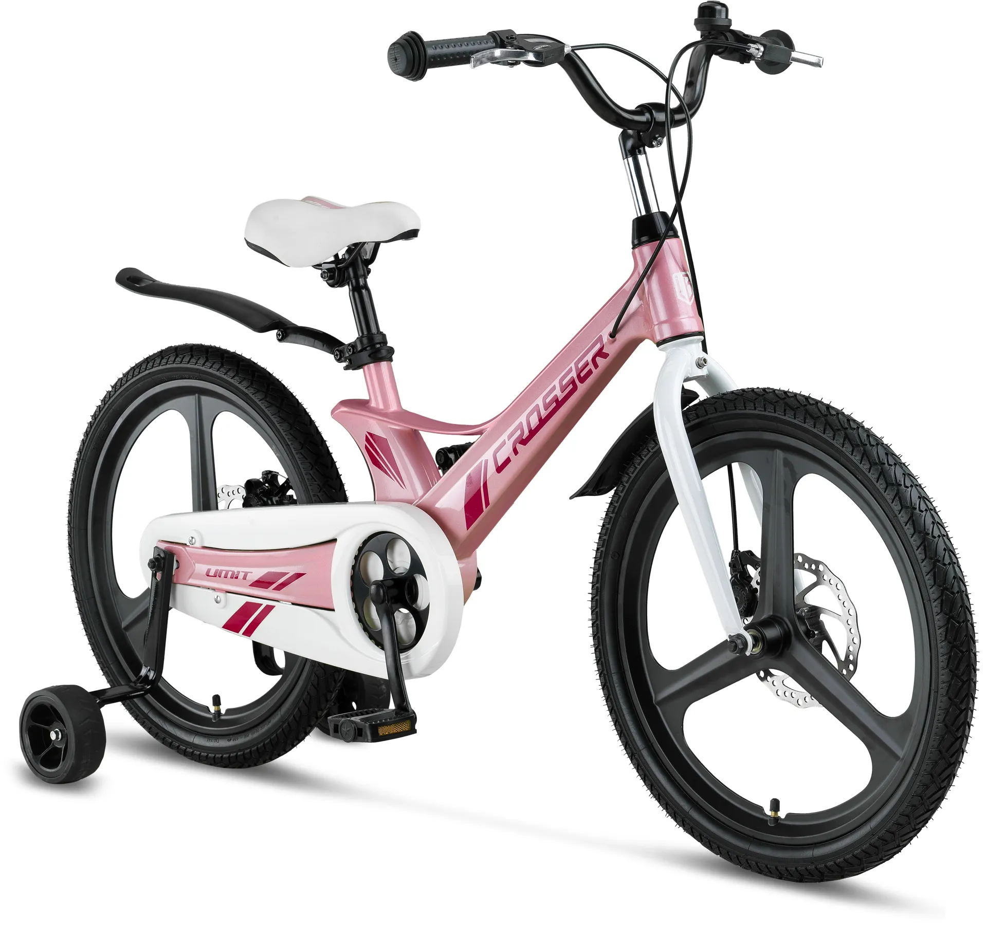 Bicicleta copii Umit Crosser, culoare roz, roata 20", cadru din aluminiu, frana disc [2]