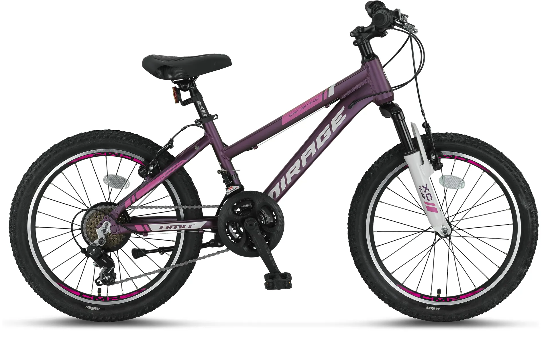 Bicicleta copii UMIT Mirage Girls, culoare mov/roz, roata 20", cadru aluminiu [3]