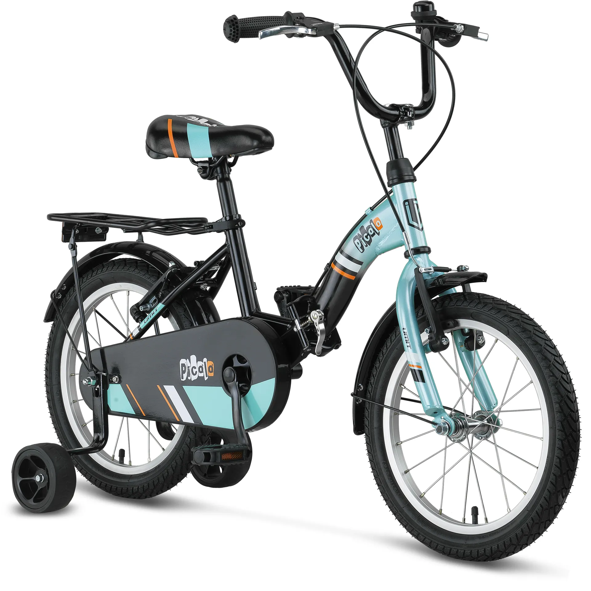 Bicicleta copii UMIT Picolo pliabila, culoare turcoaz, roata 16", cadru otel [2]