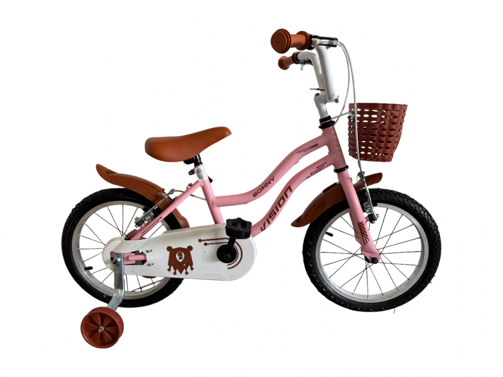 Bicicleta copii Vision Bonny, culoare roz, roata 16  , cadru din otel