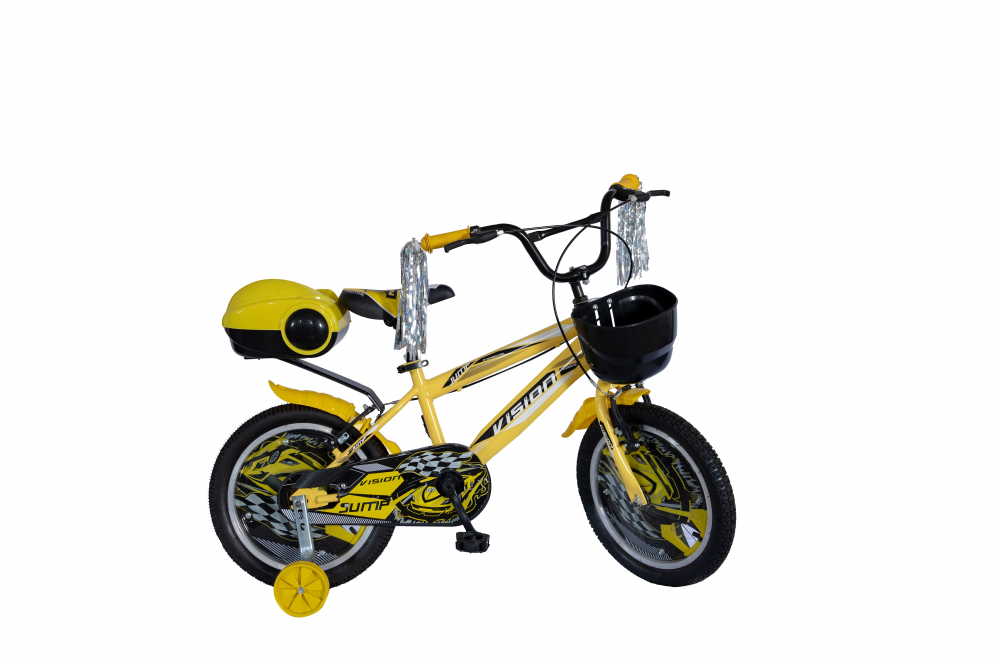 Bicicleta Copii Vision Jump Culoare Galben negru Roata 16 Otel