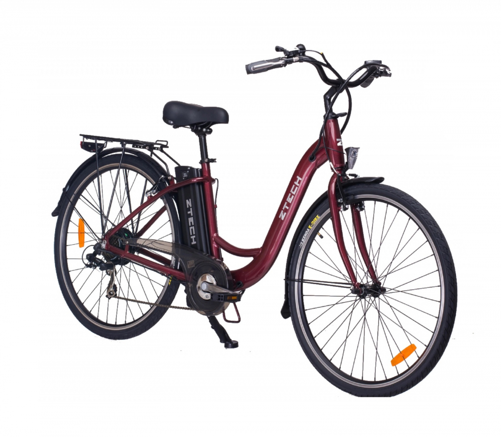 Bicicleta electrica E-Bike, ZT-13B, Li-Ion, roata 27.5 , 250W, 36V, 10ah, Retro 2.0, culoare rosu