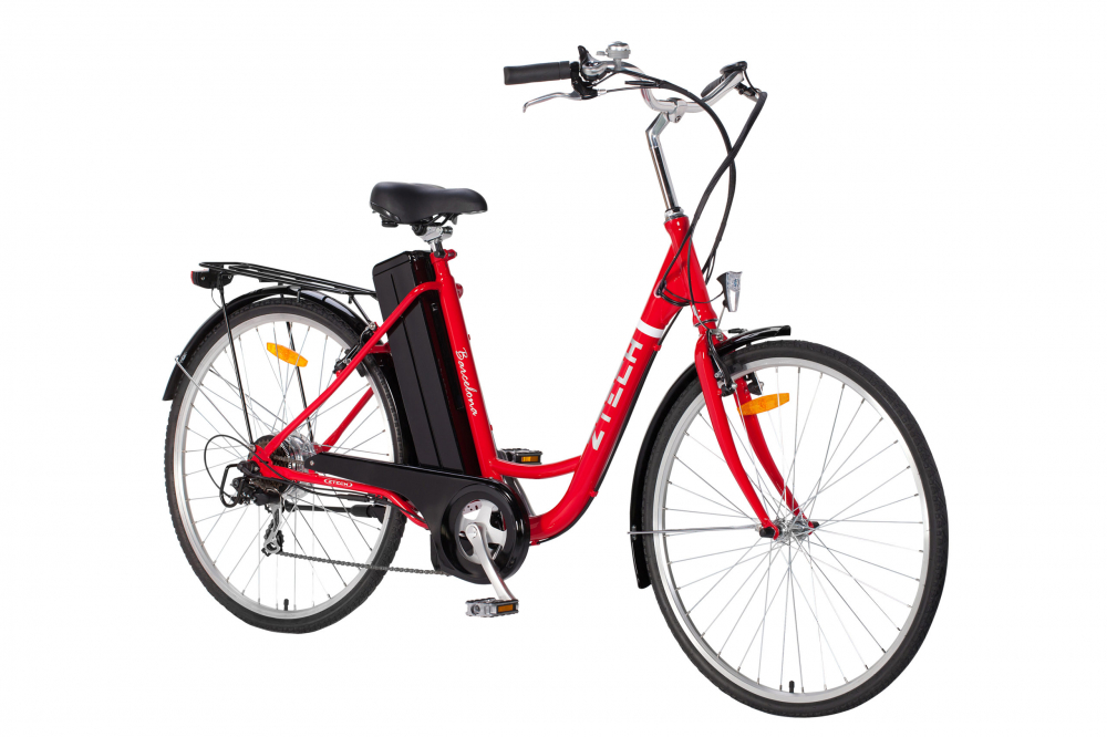 Bicicleta electrica E-Bike, ZT-32A, Barcelona, Li-Ion, roata 26  , 250W, 36V, 9ah, culoare rosu