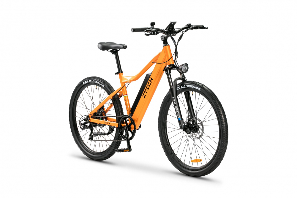 Bicicleta electrica E-Bike, ZT-85 , Li-Ion, roata 27.5  , 250W, 36V, 12AH, Shimano 7S, culoare galben, Tip MTB