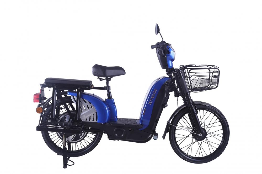 Bicicleta electrica scuter Z-Tech ZT-01, LASER 13, motor 420W, 48V, 12Ah, autonomie 35km, fara permis, culoare albastru