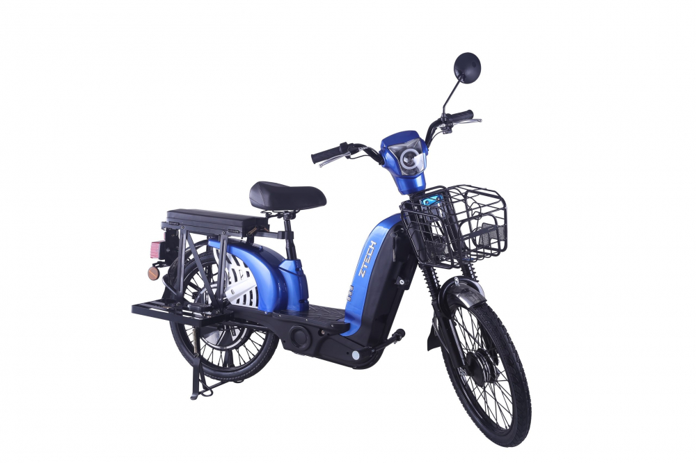 Bicicleta electrica scuter Z-Tech ZT-01, LASER 13, motor 420W, 48V, 12Ah, autonomie 35km, fara permis, culoare albastru [2]