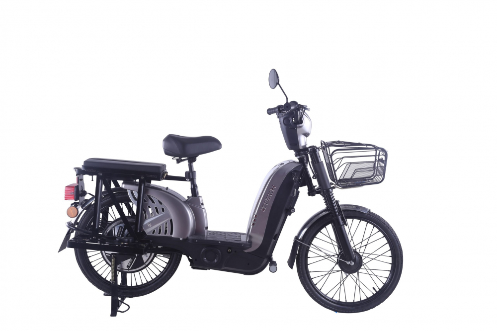 Bicicleta electrica scuter Z-Tech ZT-01, LASER 13, motor 420W, 48V, 12Ah, autonomie 35km, fara permis, culoare argintiu