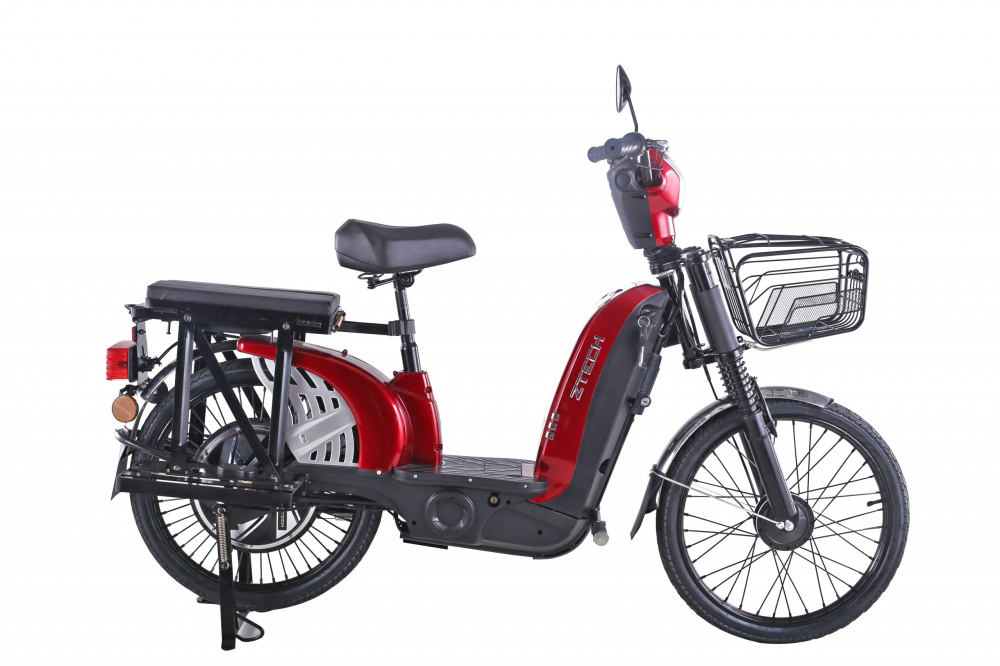 Bicicleta electrica scuter Z-Tech ZT-01, LASER 13, motor 480W, 48V, 12Ah, autonomie 35km, fara permis, culoare rosu