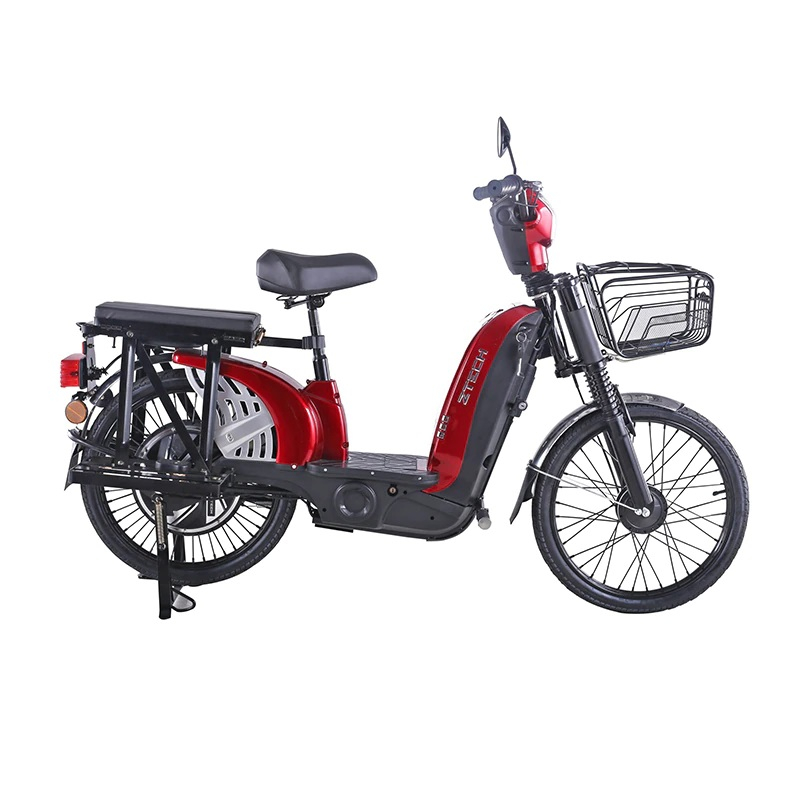 Bicicleta Electrica Z-Tech ZT-04 2021, rosu, Motor 560W, 48V, 12Ah, Autonomie 30-35km, fara permis [2]