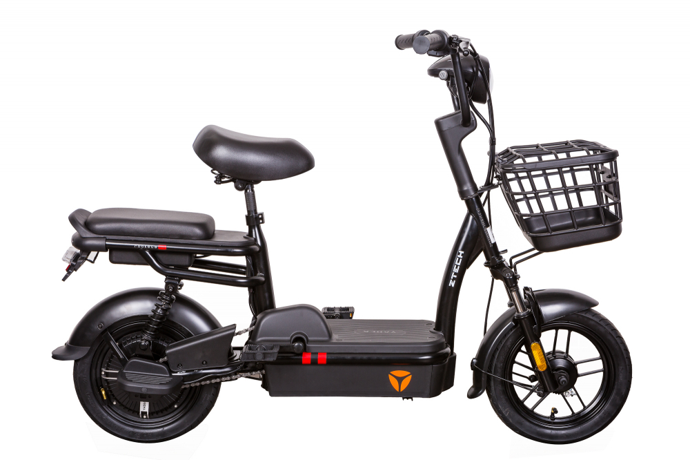 Bicicleta electrica ZTECH ZT-02, model 2022, motor 350W, 48V, 12Ah, autonomie 30km, fara permis, culoare negru