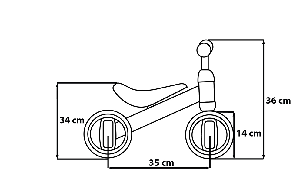Bicicleta fara pedale copii Stitch, 4 roti [3]