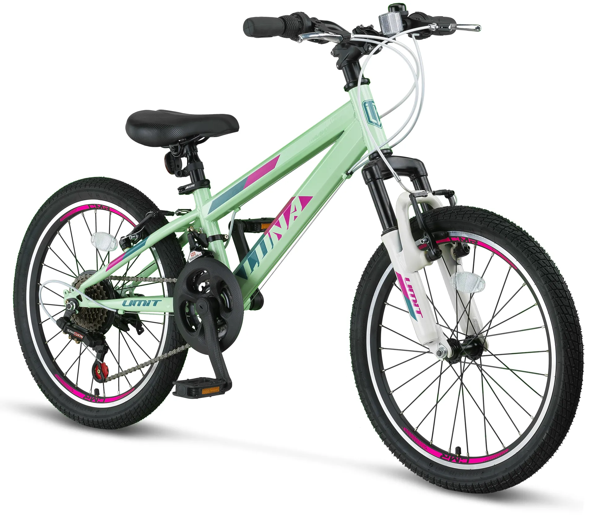 Bicicleta MTB copii Umit Luna Lady, culoare  menta, roata 24", cadru din otel [2]