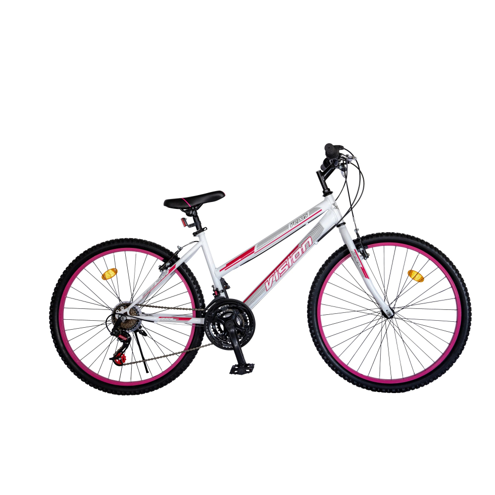 Bicicleta MTB Dame Vision Venus Culoare Alb Roz Roata 26   Otel