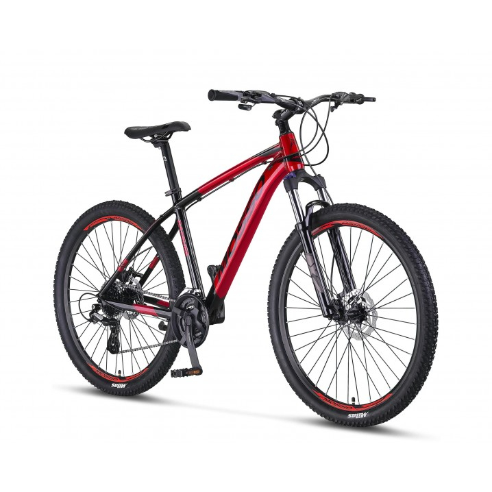 Bicicleta MTB Mosso Raceline M Hidraulic, roata 29  , cadru 18  , culoare negru rosu, cadru din aluminiu