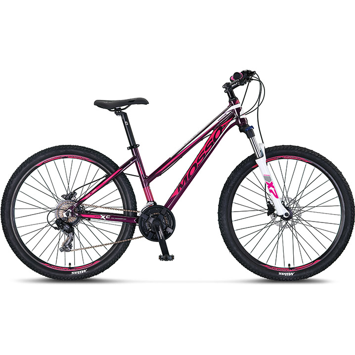 Bicicleta MTB Mosso Wildfire Lady, frane hidraulice, roata 27.5, cadru 16 din aluminiu, culoare violet