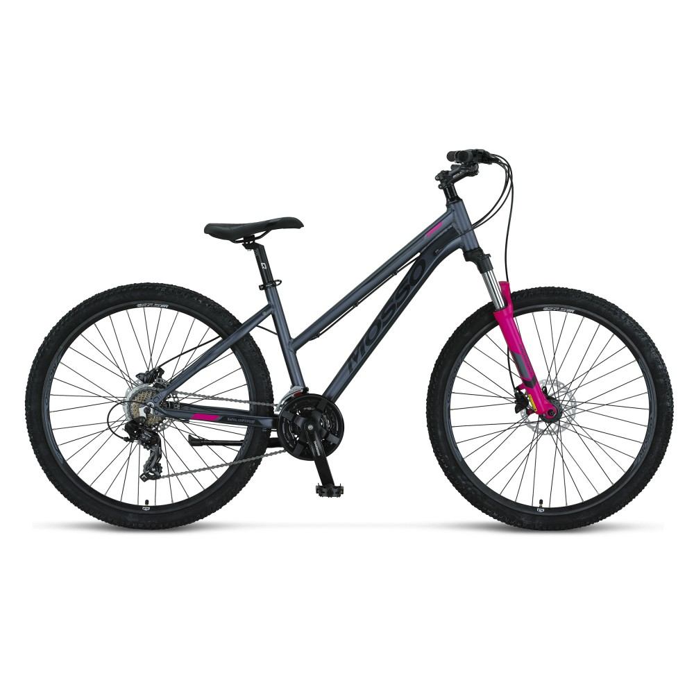 Bicicleta MTB Mosso Wildfire Lady, frane hidraulice, roata 27.5, cadru 16" din aluminiu, culoare gri/roz [2]