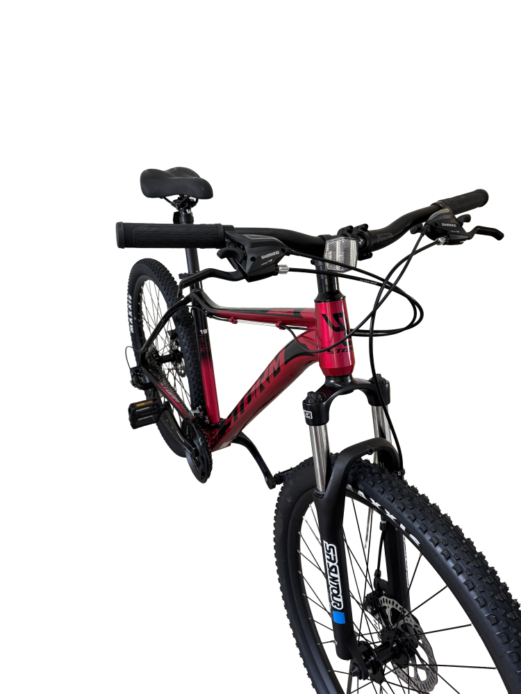 Bicicleta MTB Storm Shark Lady 1.0, 27.5 Inch, Cadru 19, 2D Frane pe Disc, Rosu/Negru [12]