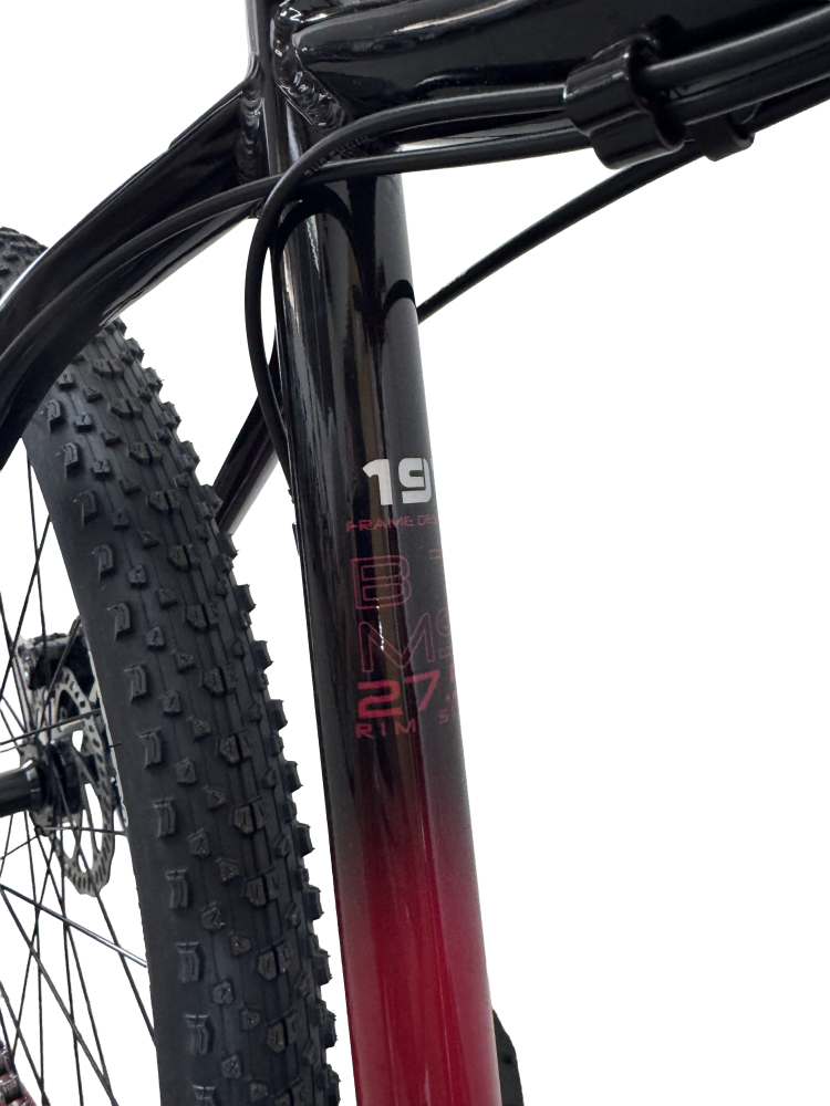 Bicicleta MTB Storm Shark Lady 1.0, 27.5 Inch, Cadru 19, 2D Frane pe Disc, Rosu/Negru [6]