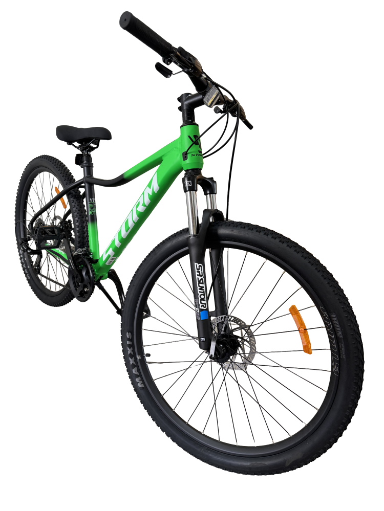 Bicicleta MTB Storm Shark Man 1.0, 27.5 Inch, Cadru 17, Frane pe Disc, Verde/Negru [6]