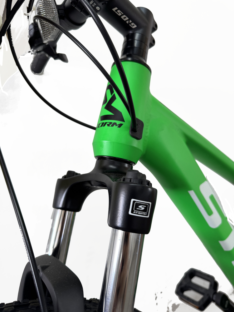 Bicicleta MTB Storm Shark Man 1.0, 27.5 Inch, Cadru 17, Frane pe Disc, Verde/Negru [11]