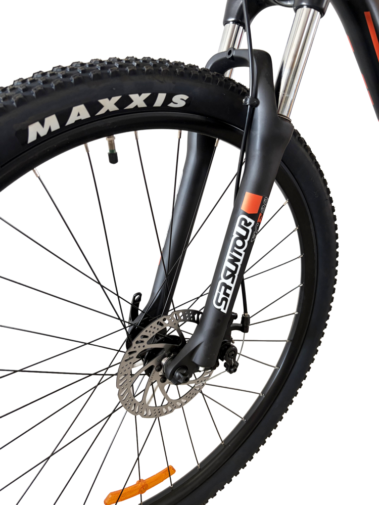 Bicicleta MTB Storm Shark Man 1.0, 29 Inch, Cadru 21, Frane pe Disc, Negru Mat/Portocaliu [4]
