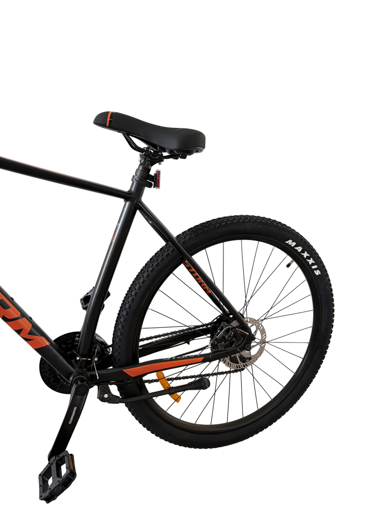 Bicicleta MTB Storm Shark Man 1.0, 29 Inch, Cadru 21, Frane pe Disc, Negru Mat/Portocaliu [3]