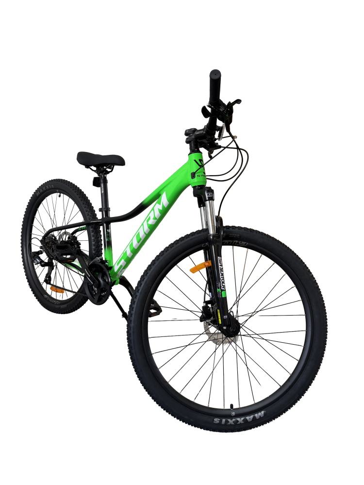 Bicicleta MTB Storm Shark Man 2.0, 27.5 Inch, Cadru 13,2D Frane Hidraulice, Verde/Negru [2]