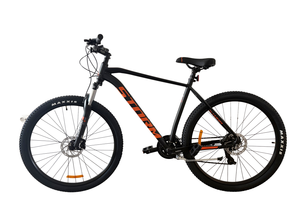 Bicicleta MTB Storm Shark Man 2.0, 29 Inch, Cadru 21, 2D Frane Hidraulice, Negru/Portocaliu [8]