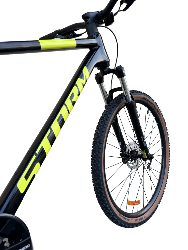 Bicicleta MTB Storm Trail Man 1.0, 29 Inch, Cadru 21, Frane Hidraulice, Negru/Galben [2]