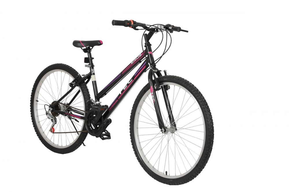 Bicicleta MTB TEC Eros, culoare negru roz mov, roata 26  , cadru din otel