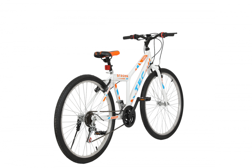 Bicicleta MTB Tec Strong, culoare alb/portocaliu/albastru, roata 26", cadru din otel [3]