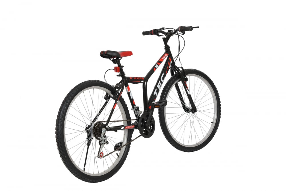 Bicicleta MTB Tec Strong, culoare negru/rosu, roata 24", cadru din otel [3]