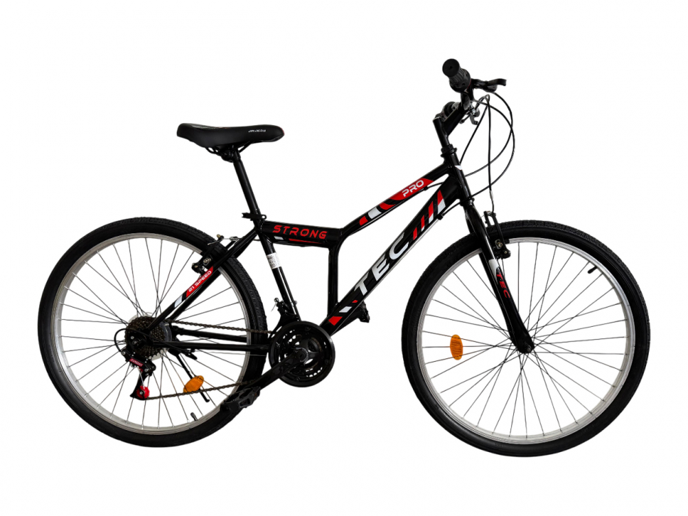 Bicicleta MTB Tec Strong, roata 26  , cadru din otel, culoare negru rosu