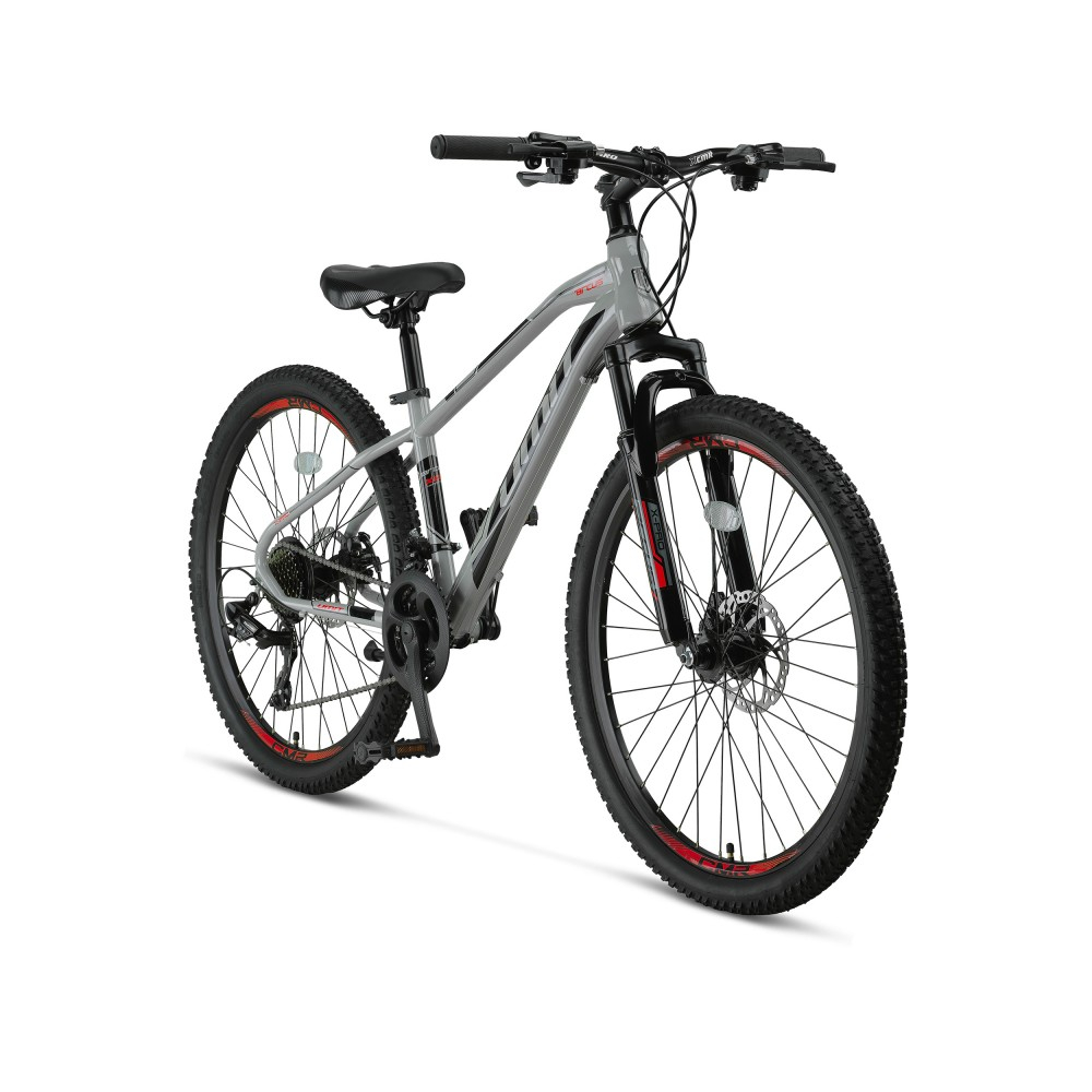 Bicicleta MTB Umit Arcus M-MSD, culoare negru/rosu, roata 27.5", cadru otel, frana disc, 21 viteze [2]
