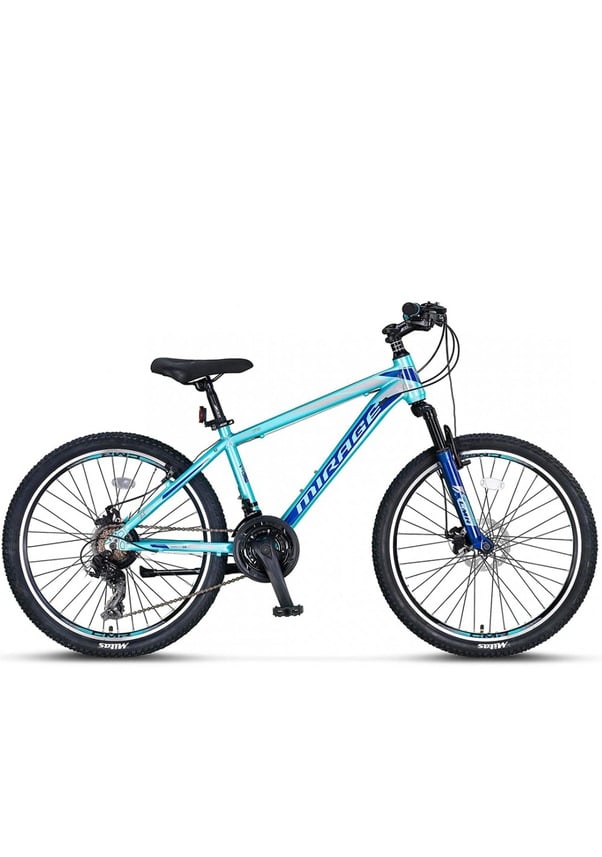 Bicicleta MTB Umit Mirage 2D, 21 viteze, culoare turcoaz, roata 26  , cadru din aluminiu 14  , frana disc