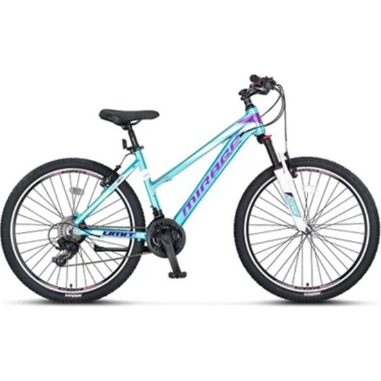 Bicicleta MTB Umit Mirage Lady, 21 viteze, culoare turcoaz alb, roata 26  , cadru din aluminiu