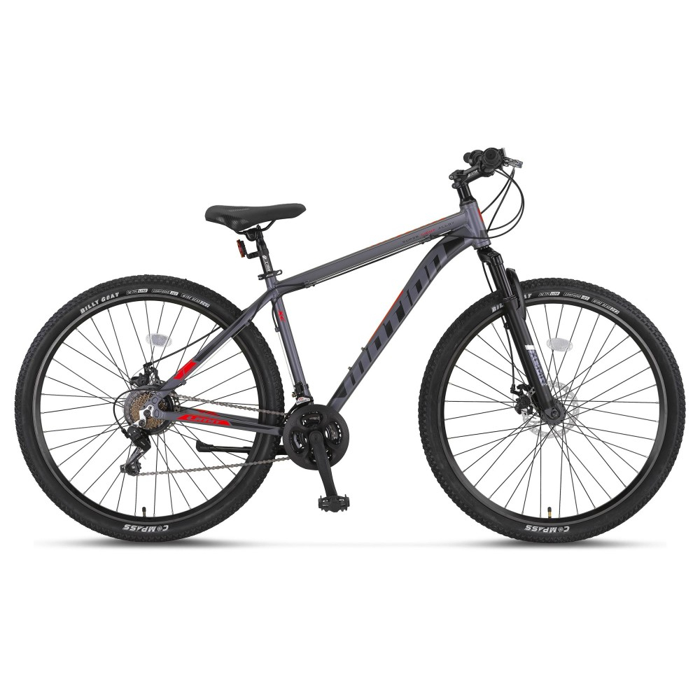 Bicicleta MTB Umit Motion 2D, cadru 18" din aluminiu, 21 viteze, roata 27.5", frana disc, culoare gri/rosu [2]