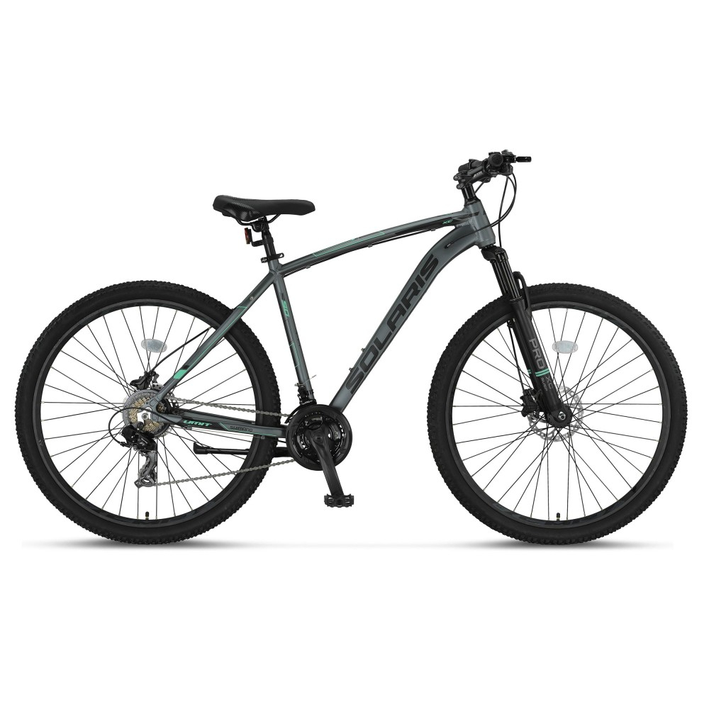 Bicicleta MTB Umit Solaris, 21 viteze, culoare gri/turcoaz, roata 29", cadru din aluminiu 18", frana hidraulica [2]