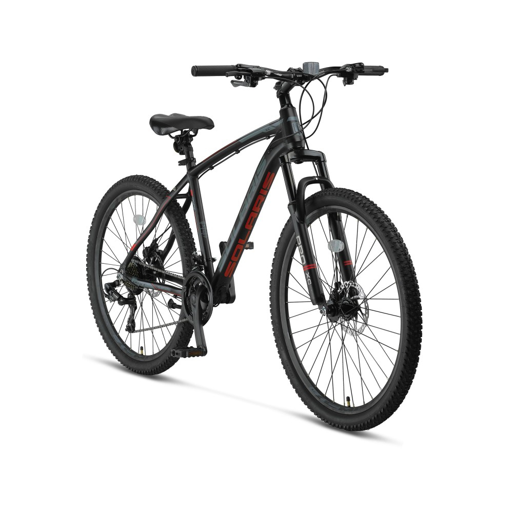 Bicicleta MTB Umit Solaris, 21 viteze, culoare negru/rosu, roata 29", cadru din aluminiu 20", frana disc [1]