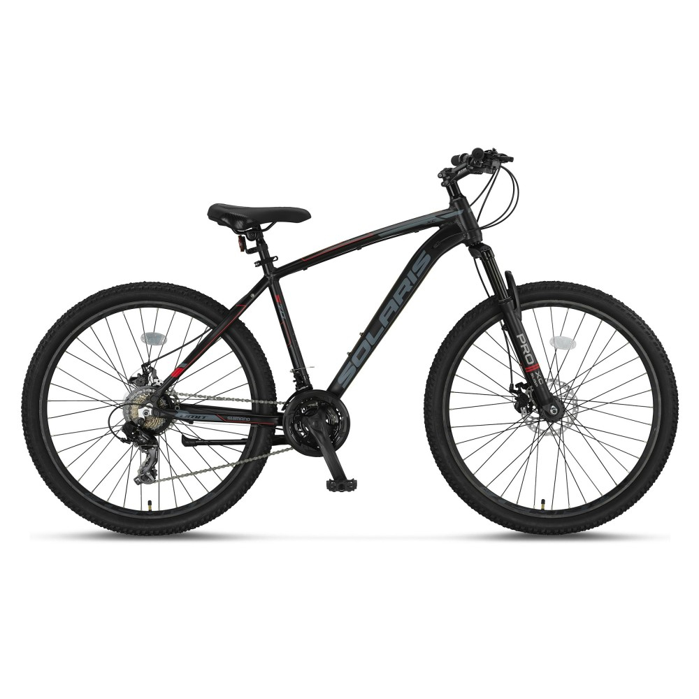 Bicicleta MTB Umit Solaris, 21 viteze, culoare negru/rosu, roata 29", cadru din aluminiu 20", frana disc [2]