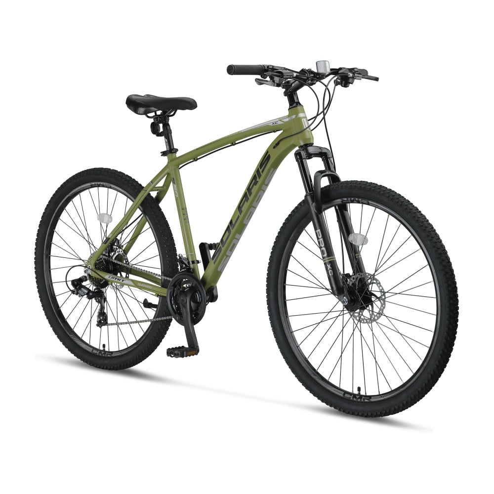 Bicicleta MTB Umit Solaris, 21 viteze, culoare kaki, roata 29", cadru din aluminiu 20", frana disc [1]